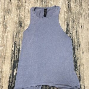 Yogalicious Women's Sleeveless Blue Tank Top Tie Back or Open Back Size Medium